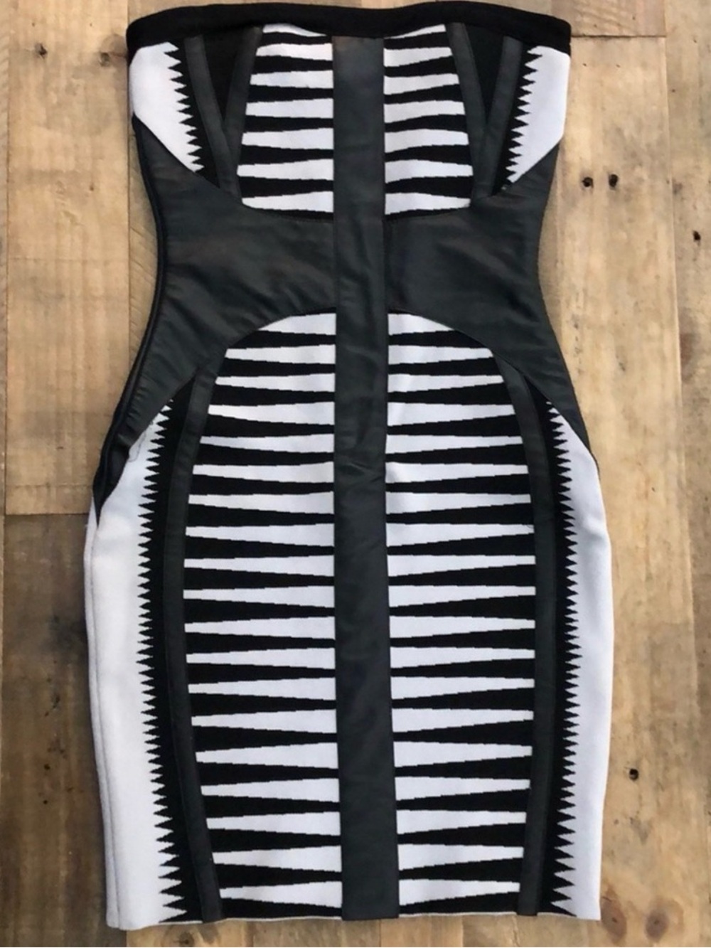 Celeb Boutigue black and leather detail